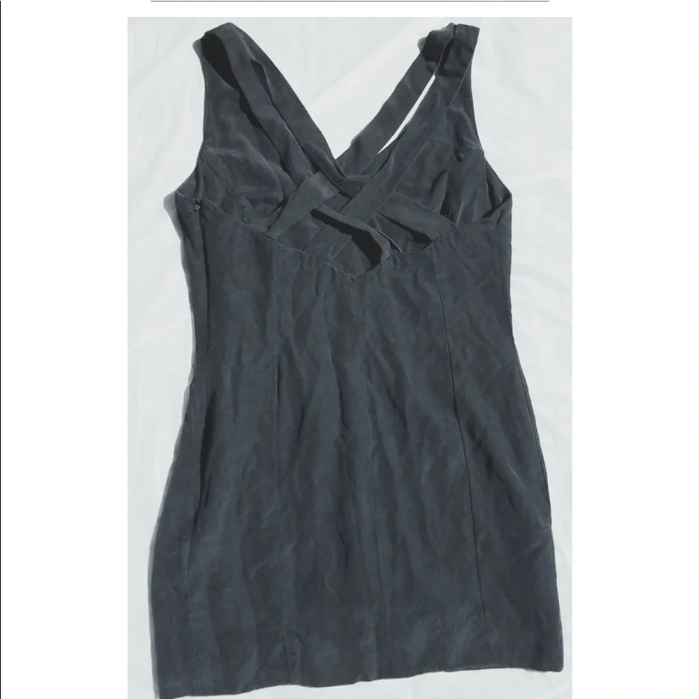 Vintage 100% Silk Mini Dress - Picture 4 of 11